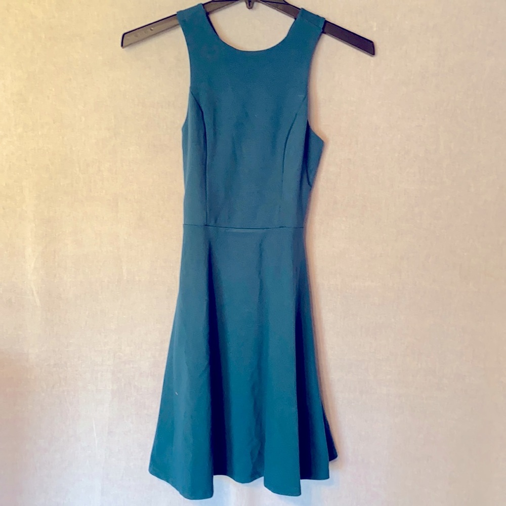 Miami sleeveless teal crossback dress